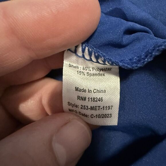 Cabana Life Blue Flutter Sleeve Maxi Dress Large Boho Resort Cover Up UPF 50+ - Picture 9 of 11